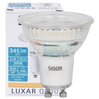 Led-Reflektorlampe Luxar GU10 Glas PAR16 QPAR51 Spot Ra90 Sigor SIG-5756401