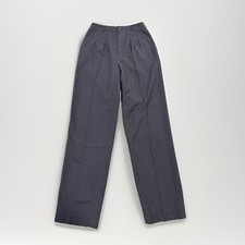 Vintage 1980s High Waisted Straight Leg Pants Grey Size XS 25 Waist Preppy