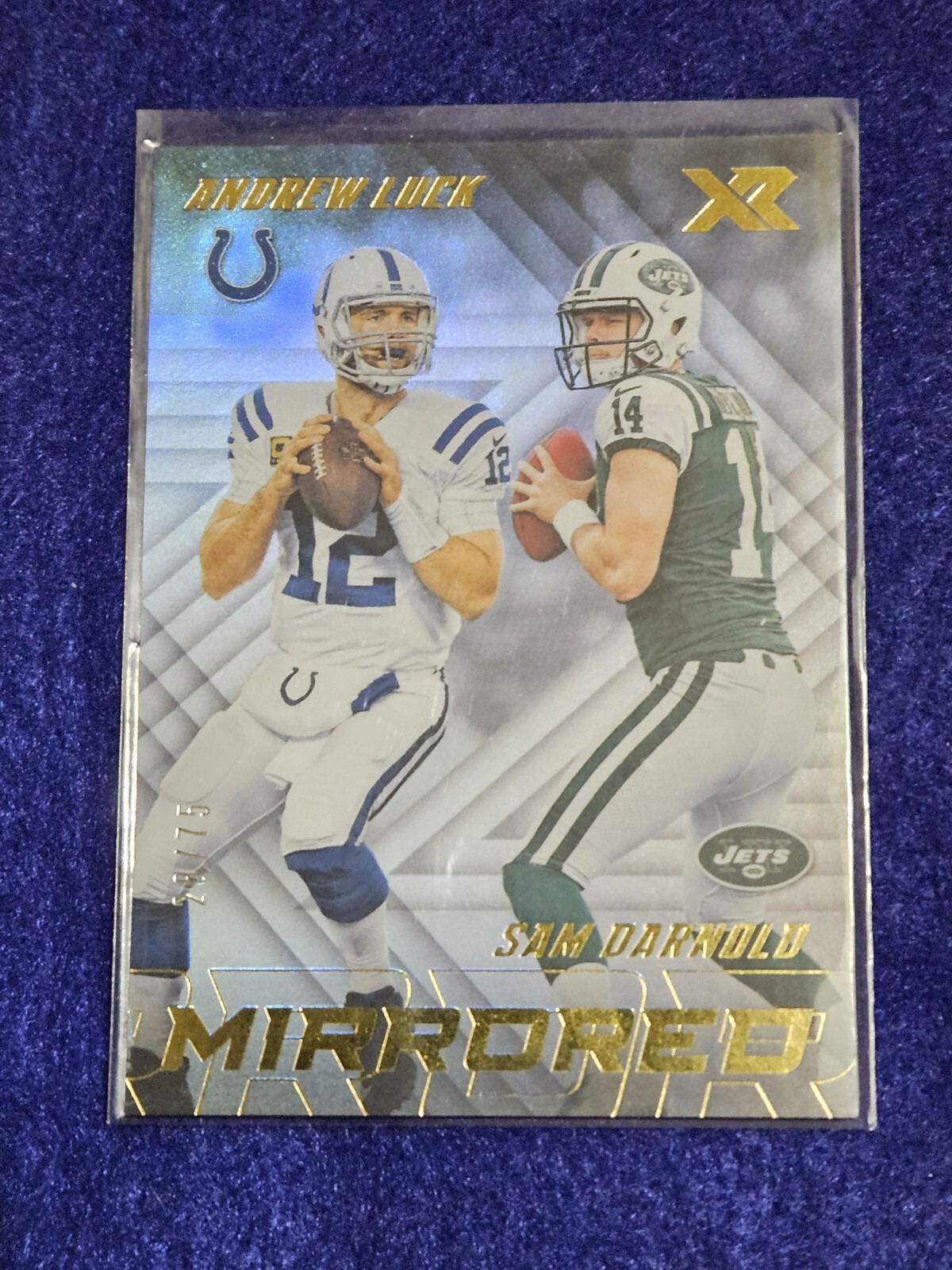 2018 Panini XR Sam Darnold Rookie RC Andrew Luck Mirrored 28/75