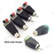 Audio RCA male Adapter Speaker female Connector Terminal A/V press Plug Jack