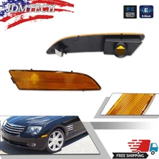 For 2004-2008 Chrysler Crossfire Front Wheel Fender Side Marker Light Amber Lens