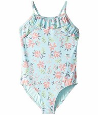 Lucky Brand Girl's Eliza One-Piece Swimsuit in Clearwater Size XL L65238