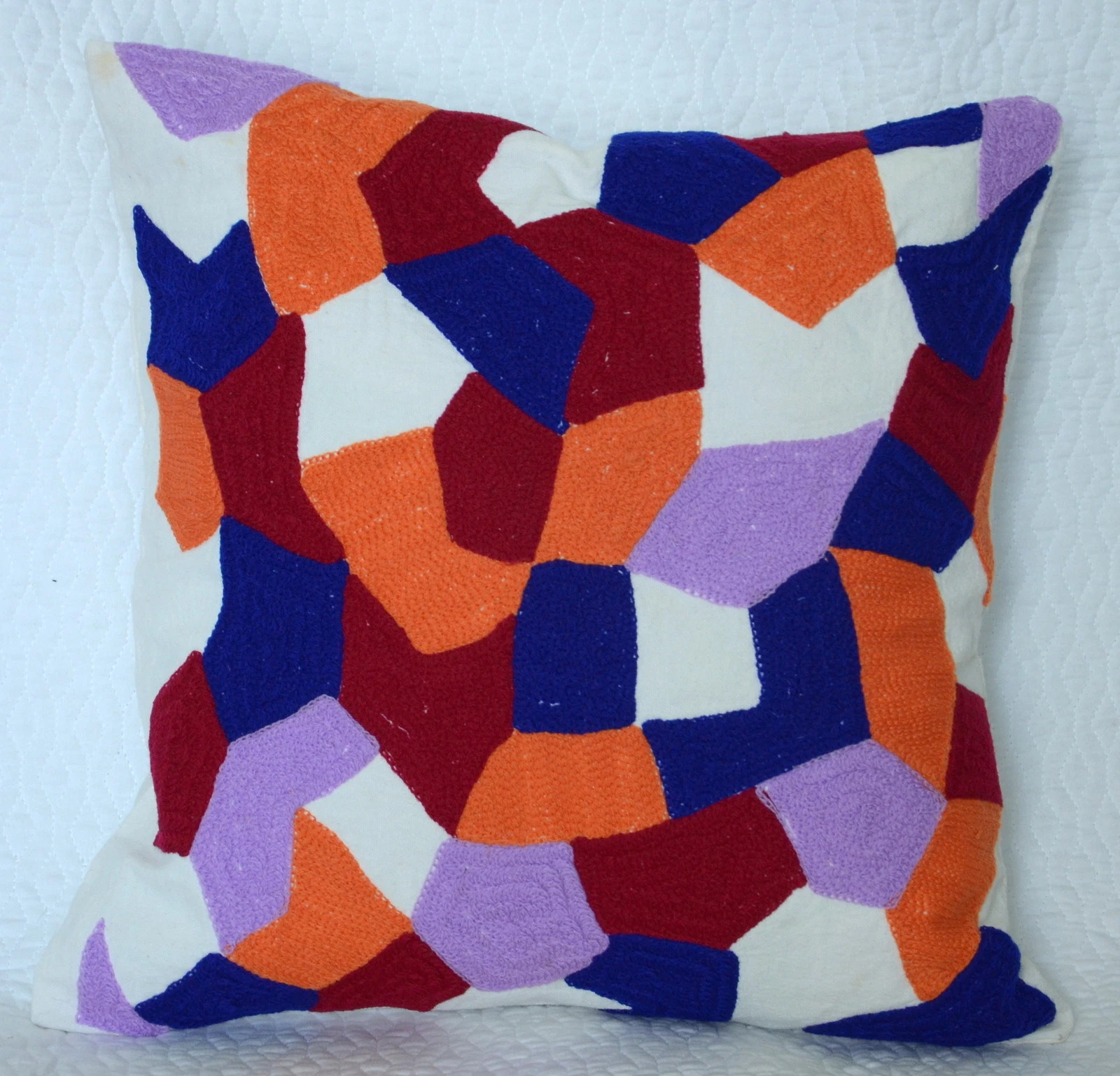 16" Inch Indien Embroidered Suzani Cushion Case Multicolored Pillow Covers Throw
