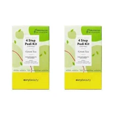 AvryBeauty 4-Step Pedi 2-pack, Green Tea Scented, Green Tea Infused