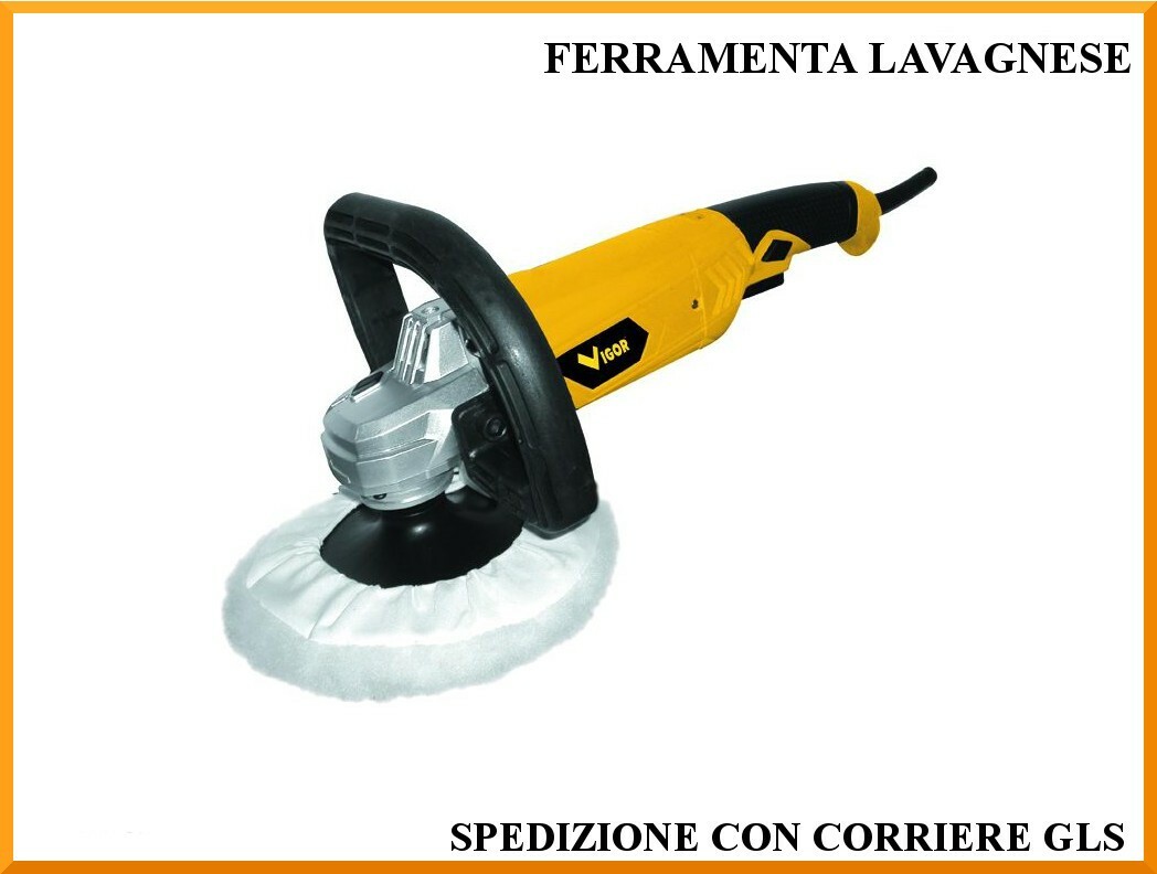 Lucidatrice Levigatrice Ø 180 mm 1200 watt velocità regolabile Vigor VLL-180