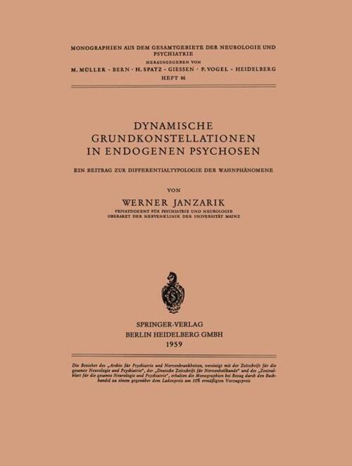 Thumbnail - Dynamische Grundkonstellationen In Endogenen Psychosen W. Janzarik