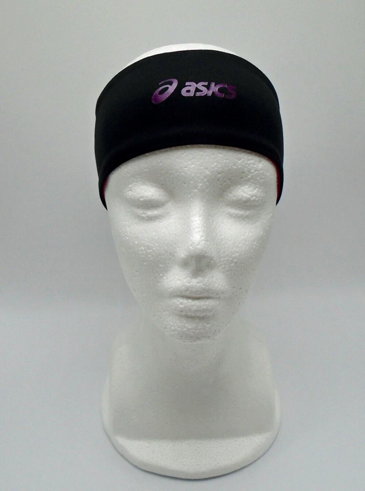 Asics Headband and Wristbands Set Adult Reversible Magenta/Black - Image 3 of 4