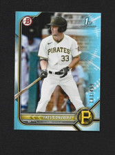 2022 Bowman Draft Tres Gonzalez BD-157 Sky Blue Parallel 22/499 Pirates