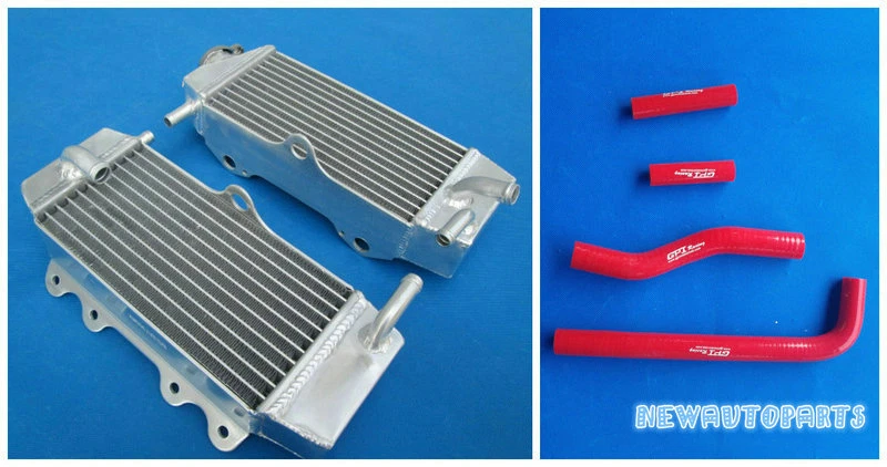 Radiador y manguera de aluminio azul para Yamaha YZ250F YZF 250 2001-2005 WR250F 2001-2006 Foto 2 de 4