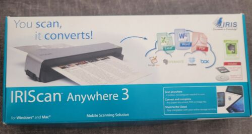 IRIScan 457485 Anywhere 3 Wireless Portable 600 dpi Color Scanner