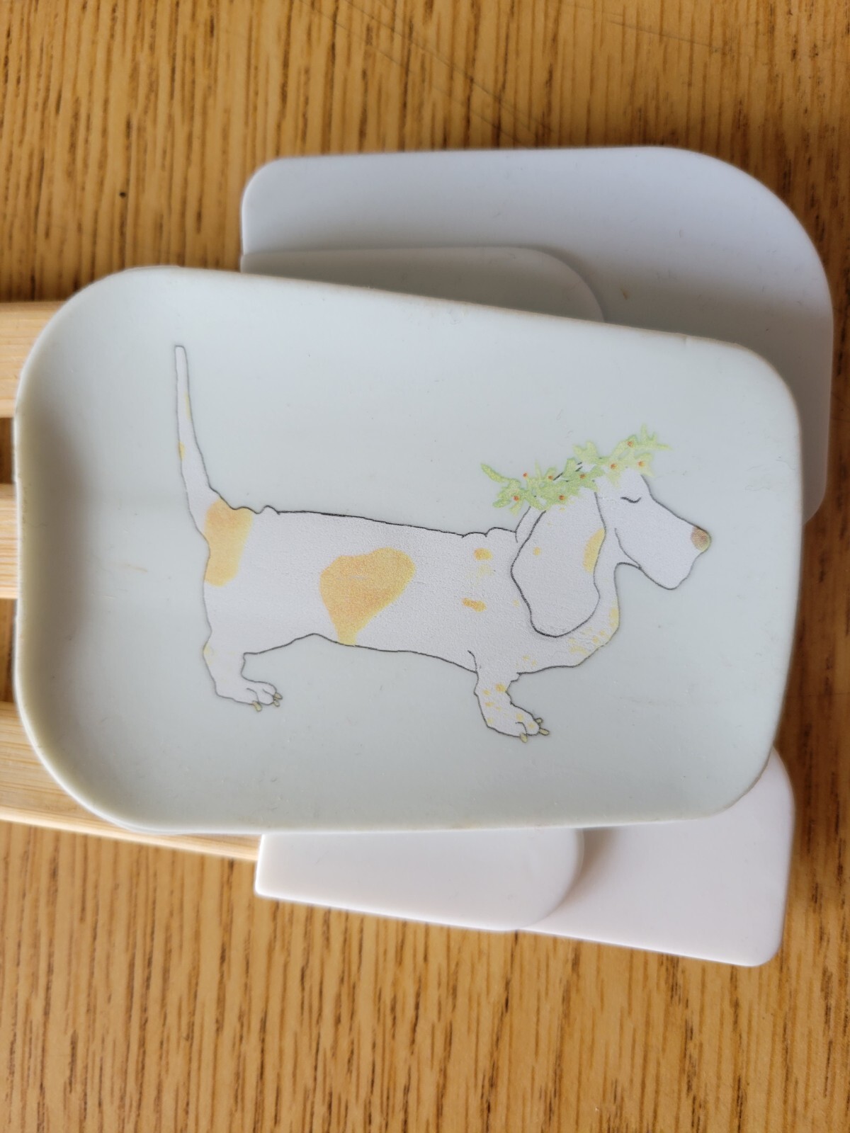 Sara Fitz 3 Piece Classic Utensil Set Spreader/Spatulas w/Bassett Hound