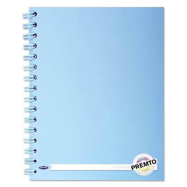 A4 Wiro Notebook Hole Punched Lined 200 Pages Notepad Journal Pastel Colours UK