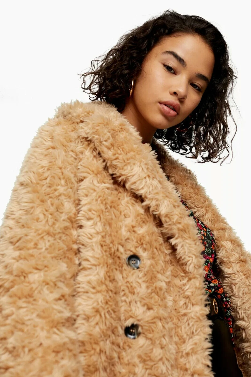 Borg coat camel top