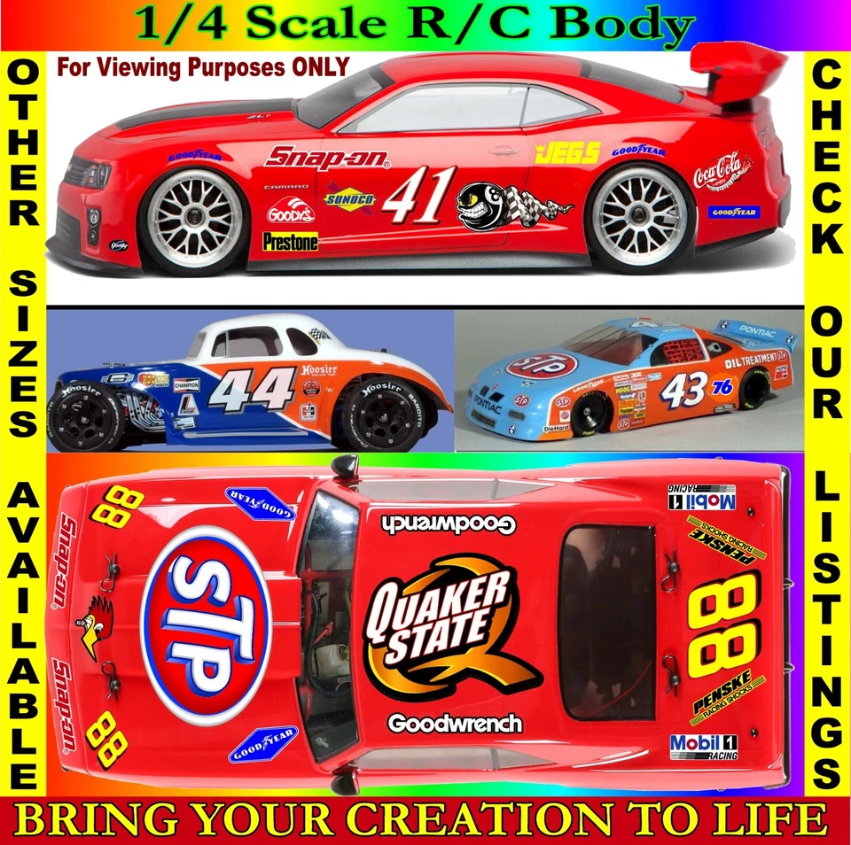 CLEAR VINYL "QUAKER" SHEET 10-R/C MODEL Decal SHEET -HUGE 1/6TH TO 1/4 SCALE DIE - Image 3 of 4