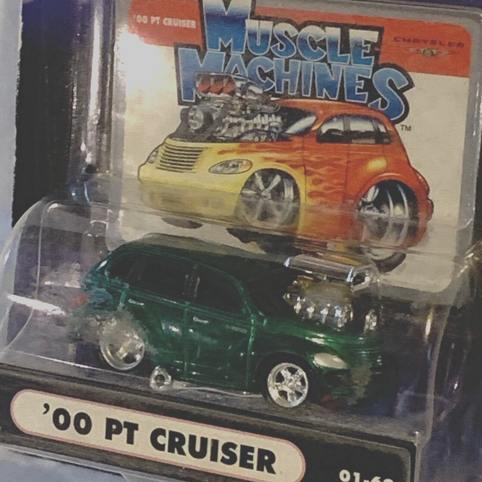 MUSCLE MACHINES Green '00 PT CRUISER VEHICLE 1:64 SCALE Die Cast NEW Toy Car - Image 2 of 4