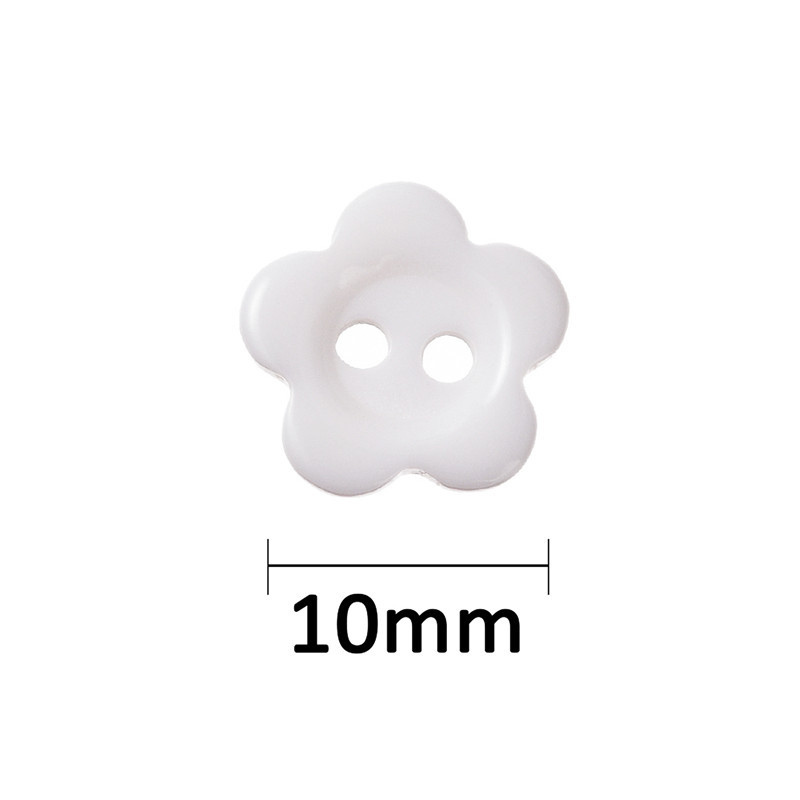 Lot De 20 Boutons Ronds Blancs 2 Trous - 10 Mm - Pour Couture Et Créations