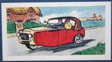 GORDON  3-Wheeler Micro Car   Vintage 1959 Illustrated Card   DE23M