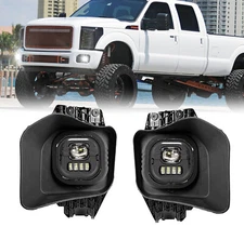 Pair For 2011-2016 Ford F-250 F-350 F-450 F-550 Super Duty LED Fog Lights Lamps