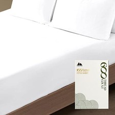 King Size Fitted Sheet Only - 100 Egyptian Cotton 600 Thread Count Deep Pock...