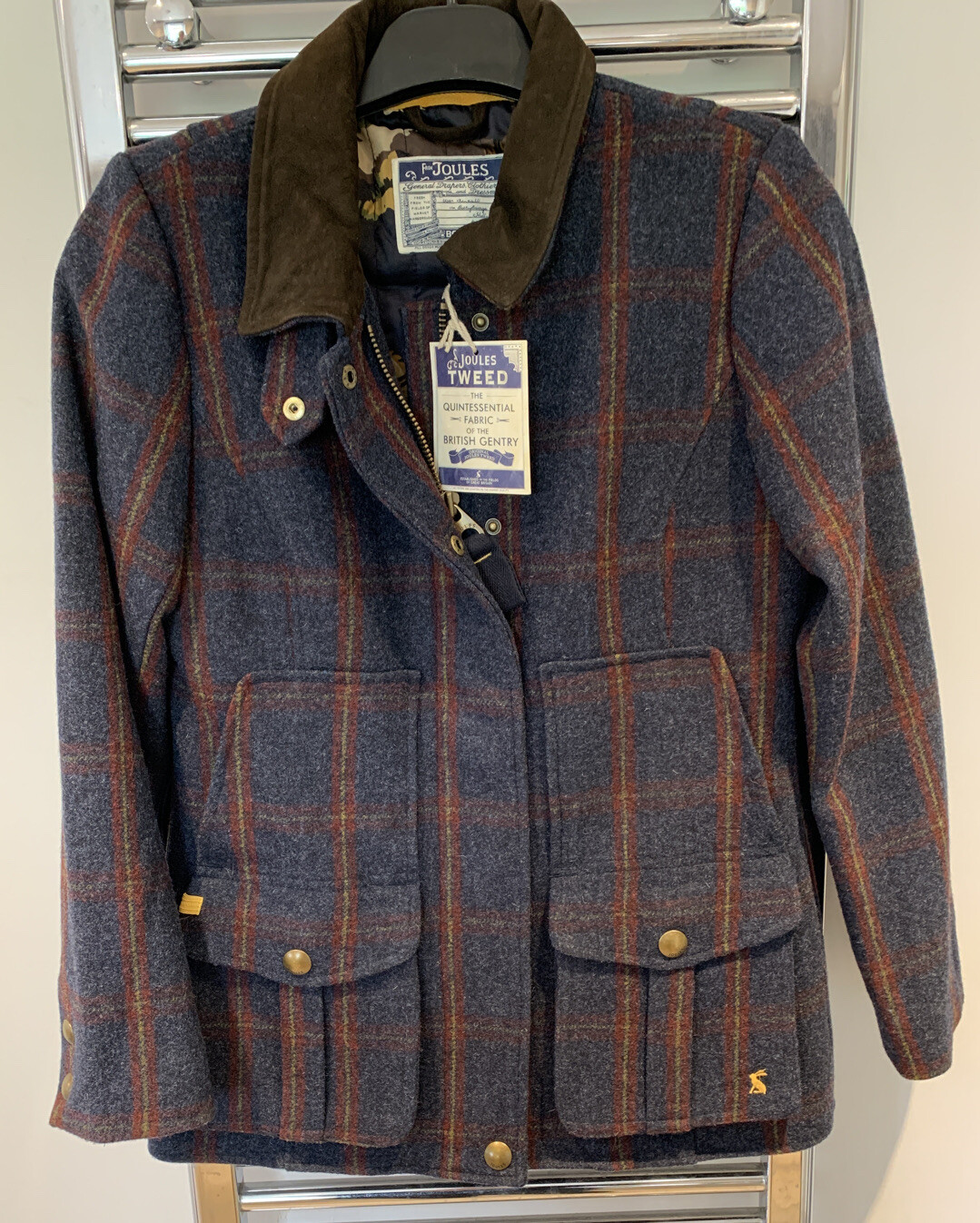 Joules Navy Tweed Field Coat Hotsell 
