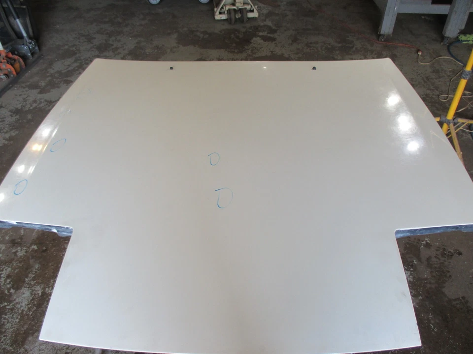 1988 Mazda RX7 RX-7 Hood Panel (FLAW: White Repaint of Grey Hood) - Image 2 of 4