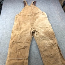 Vintage Carhartt Bib Overalls 42x28 Double Knee USA Distressed Worn Carpenter