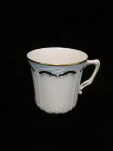 (2) TIRSCHENREUTH BARONESSE GLORIETTE~NAVY BLUE~SCALLOP EDGE~CUPS~NEW