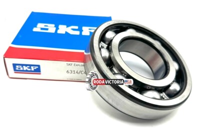 SKF 6314 C4 DEEP GROOVE BALL BEARING, OPEN TYPE, NO SEALS