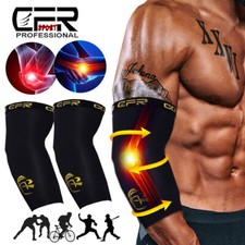 Women Men Copper Elbow Brace Support Compression Arm Sleeve Arthritis Joint Wrap