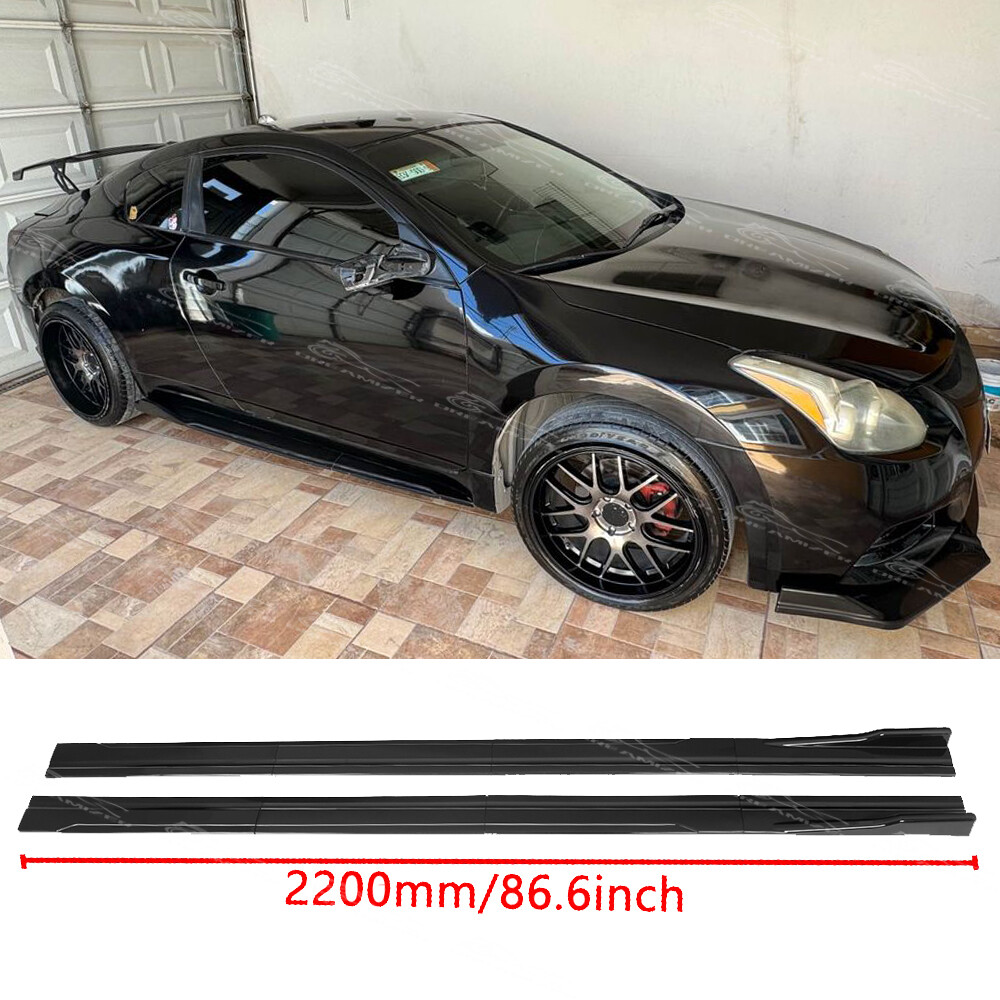For Nissan Altima SR SV 86.6" Gloss Side Skirt Rocker Panel Extension Splitter