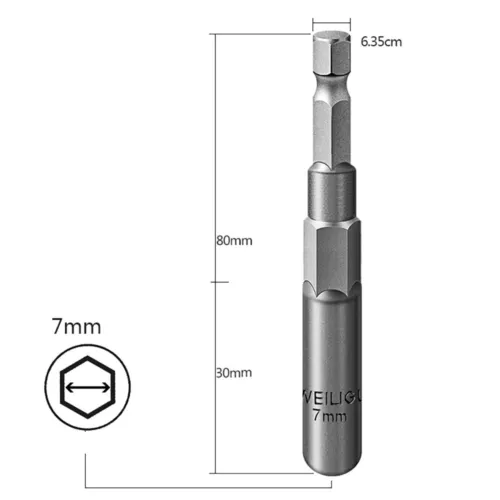 30mm Hex Deep Socket Nut Driver Bit Impact Driver Drill 6mm-19mm 1/4" Hex Shank - Bild 21 von 39
