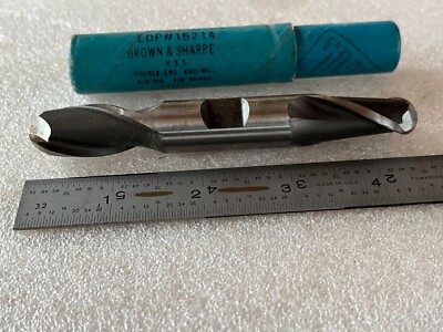 1/2'' HSS 2 Flute Double End Ball Mill,  Brown & Sharpe USA   New