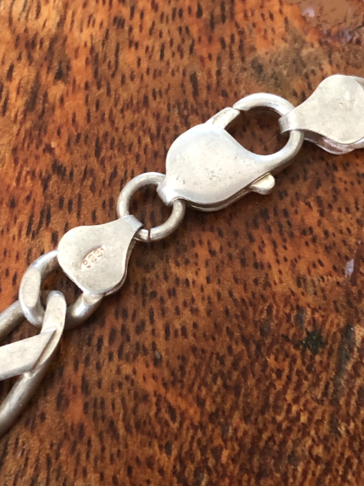 Men's Solid 925 Sterling Silver Figaro Chain Neck… - image 3