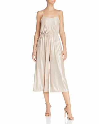 $150 Bb Dakota Women'S Pink Gold Metallic Sleeveless Wide Leg