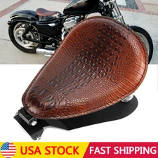 Motorcycle Alligator Solo Seat Spring W Base For Harley Sportster XL 883 1200