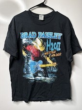 Brad Paisley Short Sleeve T Shirt H2O II Graphic Tour Shirt Large Black
