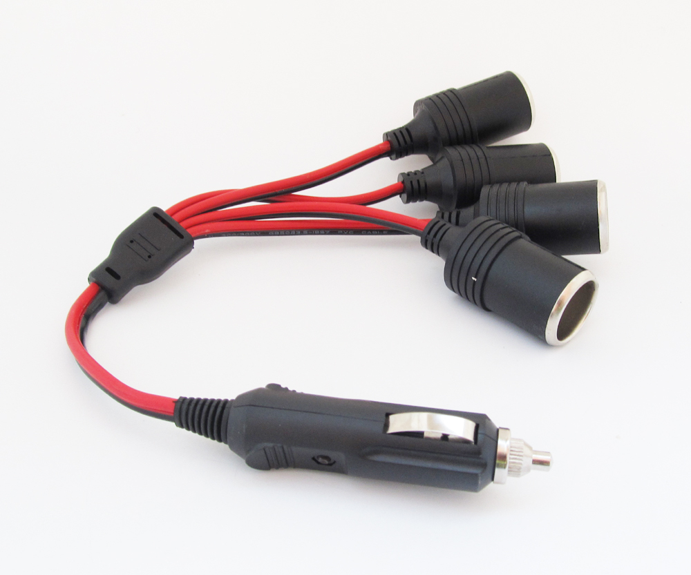 12V 24V Car Cigarette Lighter Charger 1 to 4 Way Socket Outlet Splitter  Cable x1