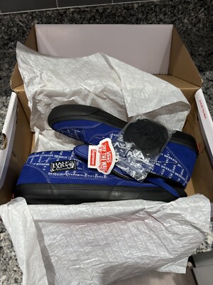 Size 10.5 - Vans Old Skool Supreme Grid Blue
