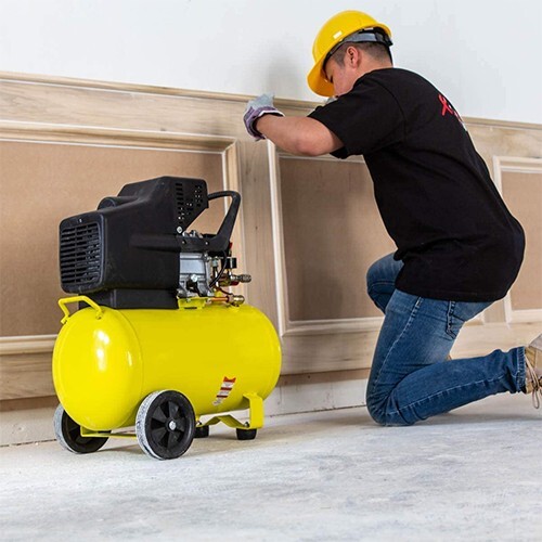 65151 Air Compressor W/Adjustable Pressure 3.5Hp 10 Gallon 125PSI Gas Heavy Duty