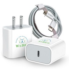 Type C Charger with 30W Wall Charger - Iphone/Samsung/Ipad/Tablet - 2 set