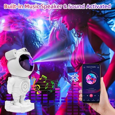 LED Sternenhimmel Lampe Projektor Astronaut Galaxy Bluetooth Timer Nachtlicht DE