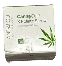 Andalou Naturals CannaCell X.Foliate Scrub 1.7oz Hemp Stem Cells Exfoliant