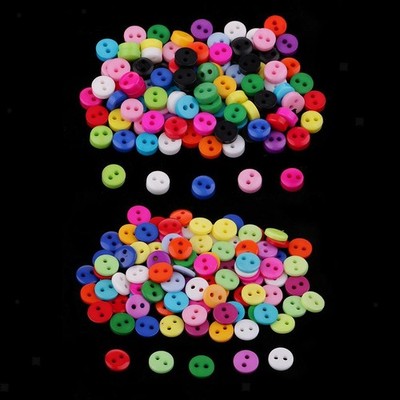 100 Stücke 2 Loch Flatback Harzknopf Runde  Knöpfe Für Scrapbooking DIY