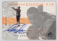 2001-02 SP Authentic Auto Rookie F/X 521/700 Tony Parker #138 Auto HOF a8r