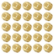 25Pcs Brass Compression Sleeves Ferrules Brass Ferrule Fitting for 5/16" OD Tube