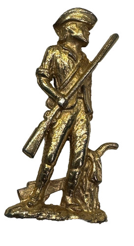 CINERAMA CRANSTON Gold-Tone Soldier  Patriotic Military Brooch
