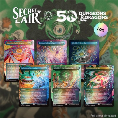 Secret Lair D&D - Death is in the Eye of the Beholder 1 - Rainbow Foil