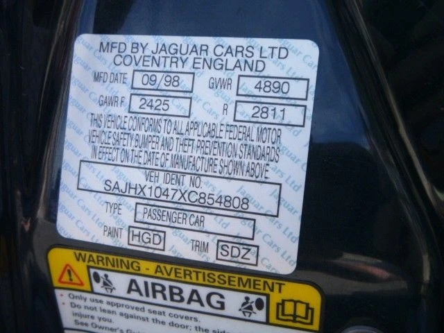 Superior de cárter de aceite excluyendo Xjr Thru VIN 857826 se adapta a 99 XJ8 337562 Foto 3 de 3