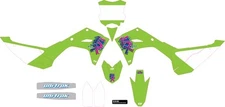 Dcor Complete Graphics Kit Retro Green for Kawasaki KX450 4-Stroke 2024