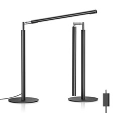 Metal LED Desk Lamp for Home Office - Foldable Industrial Desk Light with Bas...